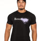 Muscle Fit T-shirt - Purple Sprayed Logo