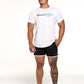 Sprayed Logo Muscle Fit T-shirt White/Blue