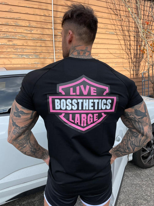 Pink Black Live Large Tee