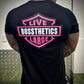 Pink Black Live Large Tee